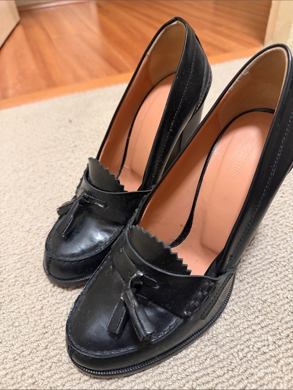 Semicouture Black Tassel Loafer Pumps for Women